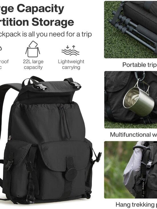 Travel Backpack for Women Men, 18 Inch Carry On Laptop Backpack Flight Approved - Picture 2 of 8